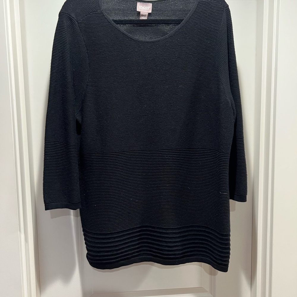 Chico's Elegant Black Knit Sweater